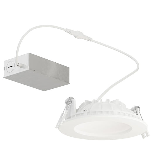 Maxim Lighting Cove 1 Light 4" LED Flush Mount/3000K, White/White