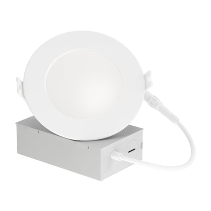 Maxim Lighting Cove 1 Light 4" LED Flush Mount/3000K, White/White