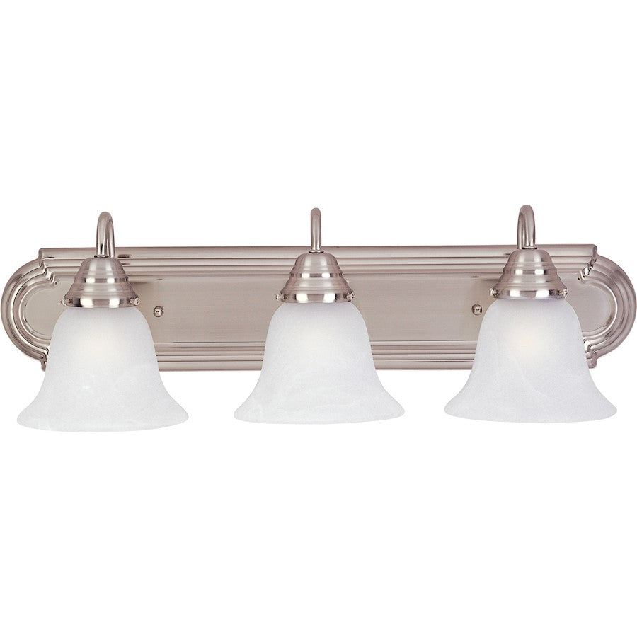 Maxim Lighting Essentials 3-Light Bath Vanity Satin Nickel