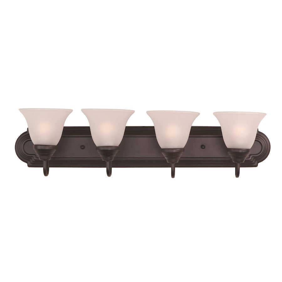 Maxim Lighting Essentials 4-Light Bath Vanity, Oil Rubbed Bronze