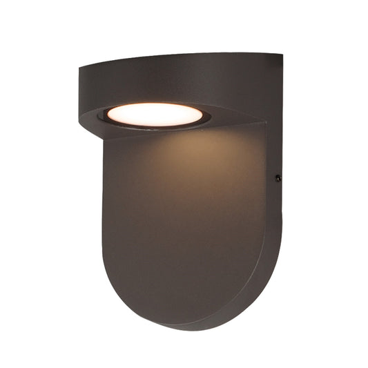 Maxim Ledge 7in 1-Light Outdoor Wall Sconce | Modern Architectural Bronze and Glass | Entryway & Patio | 4.75 x 7 in | Model 86196ABZ
