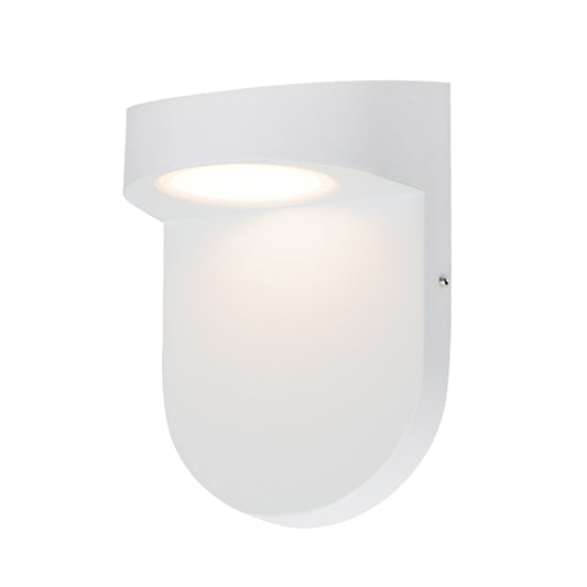 Maxim Lighting Ledge 7in 1-Light Outdoor ADA Wall Sconce | Modern White Aluminum and Glass | Entryway & Patio | 4.75 x 7 in | Model 86196WT