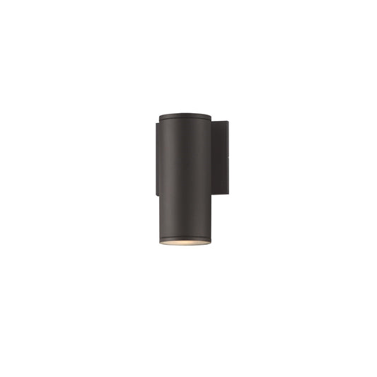 Maxim Lighting Caldera 8in 1-Light Outdoor Wall Sconce | Modern Architectural Bronze and Glass | Entryway & Patio | 3.25 x 7.75 in | Model 86221ABZ