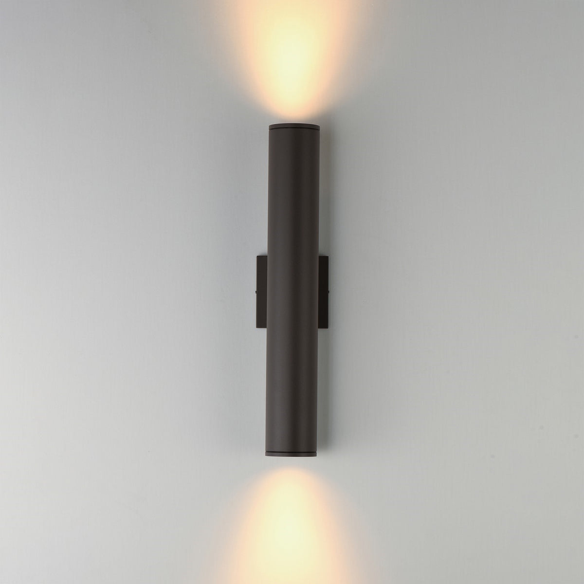 Maxim Lighting Caldera 20in 2-Light Outdoor Wall Sconce | Modern Architectural Bronze and Glass | Patio & Entryway | Model 86225ABZ