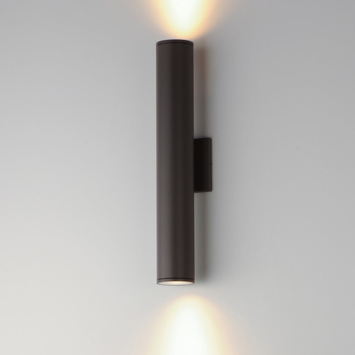 Maxim Lighting Caldera 20in 2-Light Outdoor Wall Sconce | Modern Architectural Bronze and Glass | Patio & Entryway | Model 86225ABZ