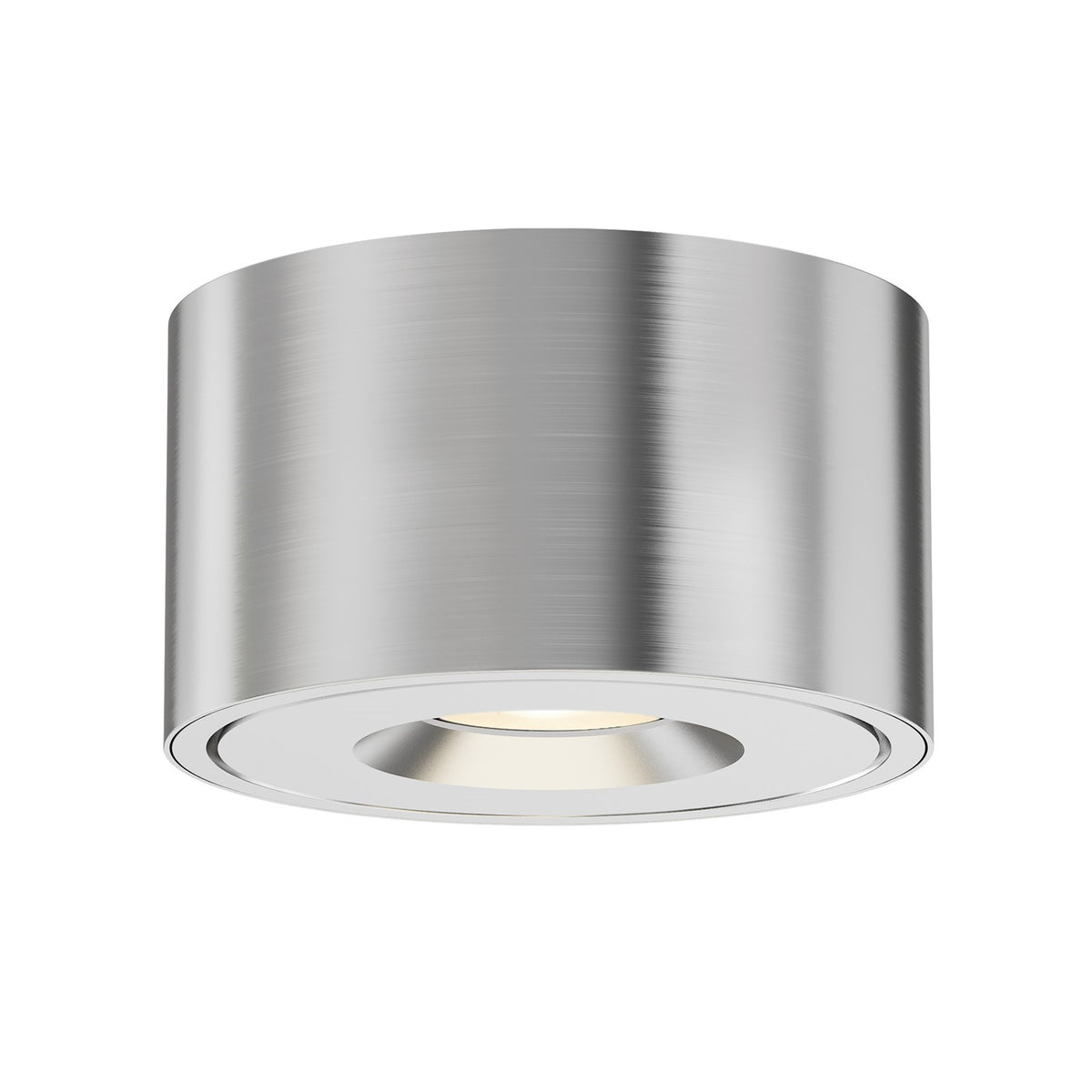 Maxim Lighting Fulcrum 1 Light 2.75" Flush Mount, Brushed Aluminum