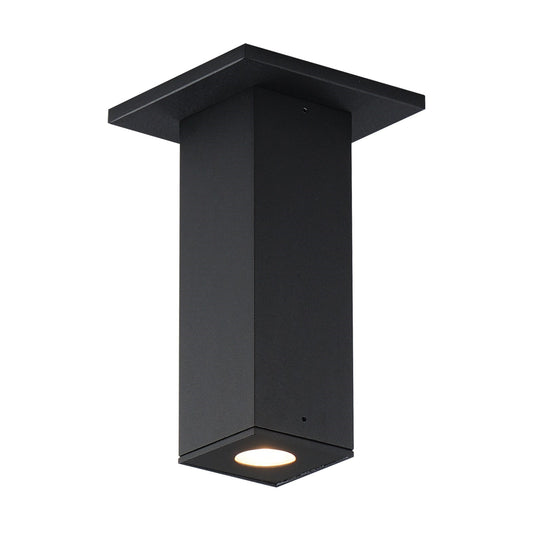 Maxim Lighting Culvert 8in 1-Light LED Outdoor Wall Sconce | Modern Matte Black and Glass | Entryway & Patio Wall Light | Model 86429BK