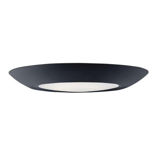 Maxim Lighting Diverse 6in 1-Light Flush Mount | Modern Black and White PC | Bathroom & Hallway Ceiling Light | 6 x 6 x 1 in | Model 87411WTBK