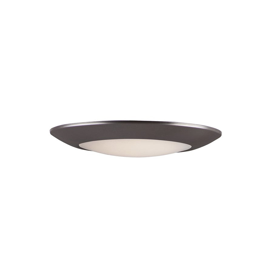 Maxim Lighting Diverse 1 Light Flush Mount, Bronze/White - 87643WTBZ