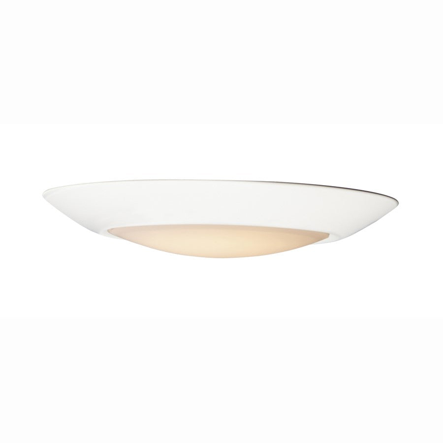 Maxim Lighting Diverse 1 Light Flush Mount, Satin Nickel/White - 87643WTSN