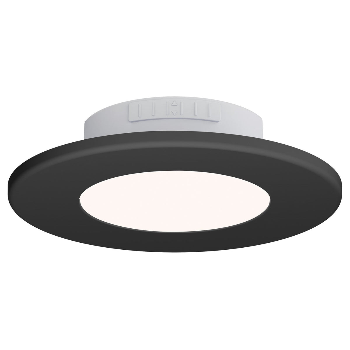 Maxim Lighting Snug 5in 1-Light Recessed Downlight CCT Select | Modern Black Aluminum and PC | Hallway & Bathroom Ceiling Light | Model 87655BK