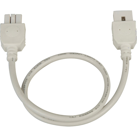 Maxim Lighting CounterMax MXInterLink4 18in Connector Cord | White Finish | Under Cabinet Lighting Accessory | 18 x 1 x 0.5 in | Model 87877WT