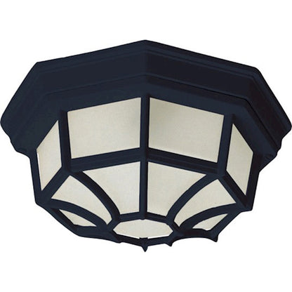 Maxim Flush Mount EE 1-Light Outdoor Ceiling Mount Black