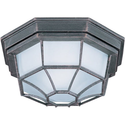 Maxim Flush Mount EE 1-Light Outdoor Ceiling Mount Rust Patina-87920RP