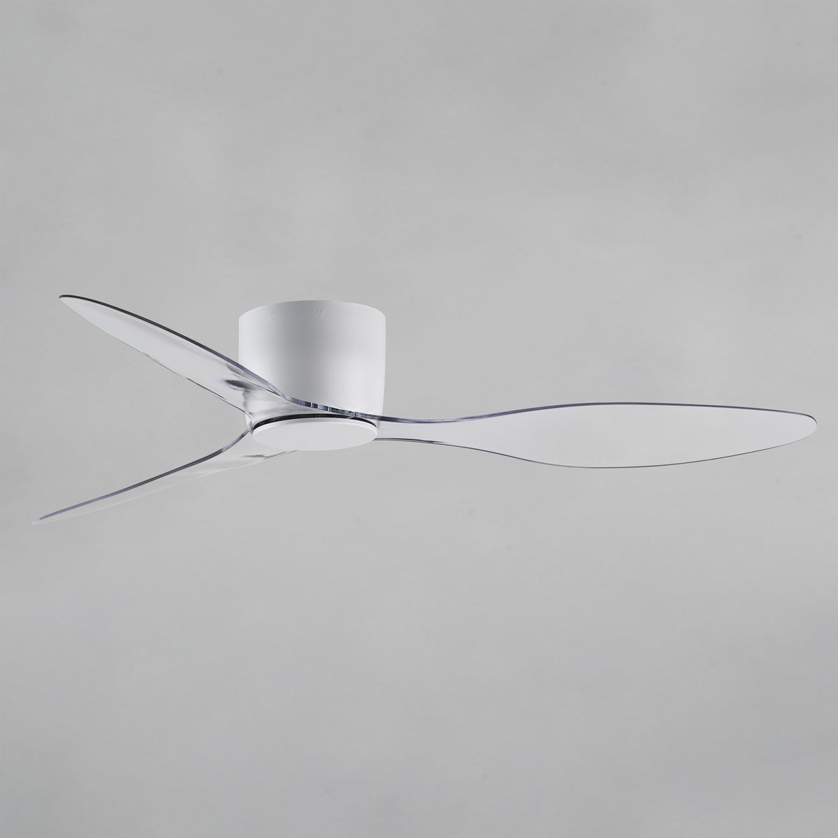 Maxim Lighting Aeris 52in 3-Blade Hugger Ceiling Fan | Modern Matte White Steel | Bedroom & Living Room | 52 x 52 x 7 in | Model 88313MW