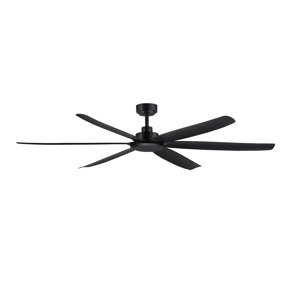 Maxim Lighting Albatross 72in 6-Blade Marine Grade Ceiling Fan | Coastal Matte Black ABS | Covered Patio & Veranda | 72 x 72 x 12.5 in | Model 88366BK