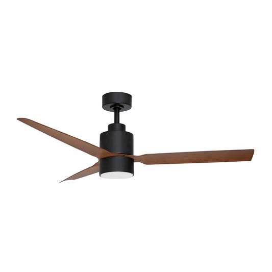 Maxim Lighting Falcon Wet 1 Light Indoor Ceiling Fan, Black/Walnut