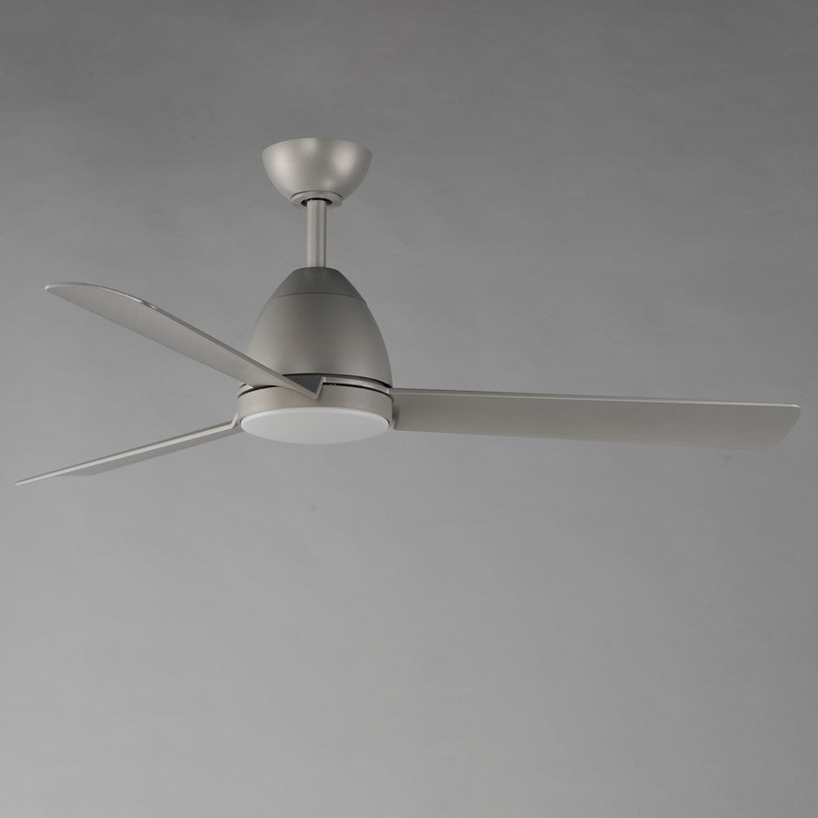 Maxim Lighting Seaborne 1 Light 15" Outdoor Ceiling Fan, Satin Nickel