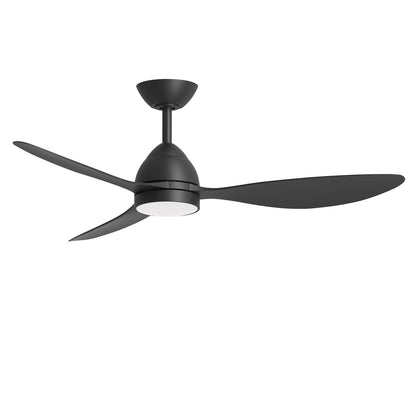 Maxim Lighting Sparrow 52in 1-Light Outdoor Ceiling Fan | Modern Black and White PC | Covered Patio & Porch | 52 x 52 x 14.25 in | Model 88731WTBK