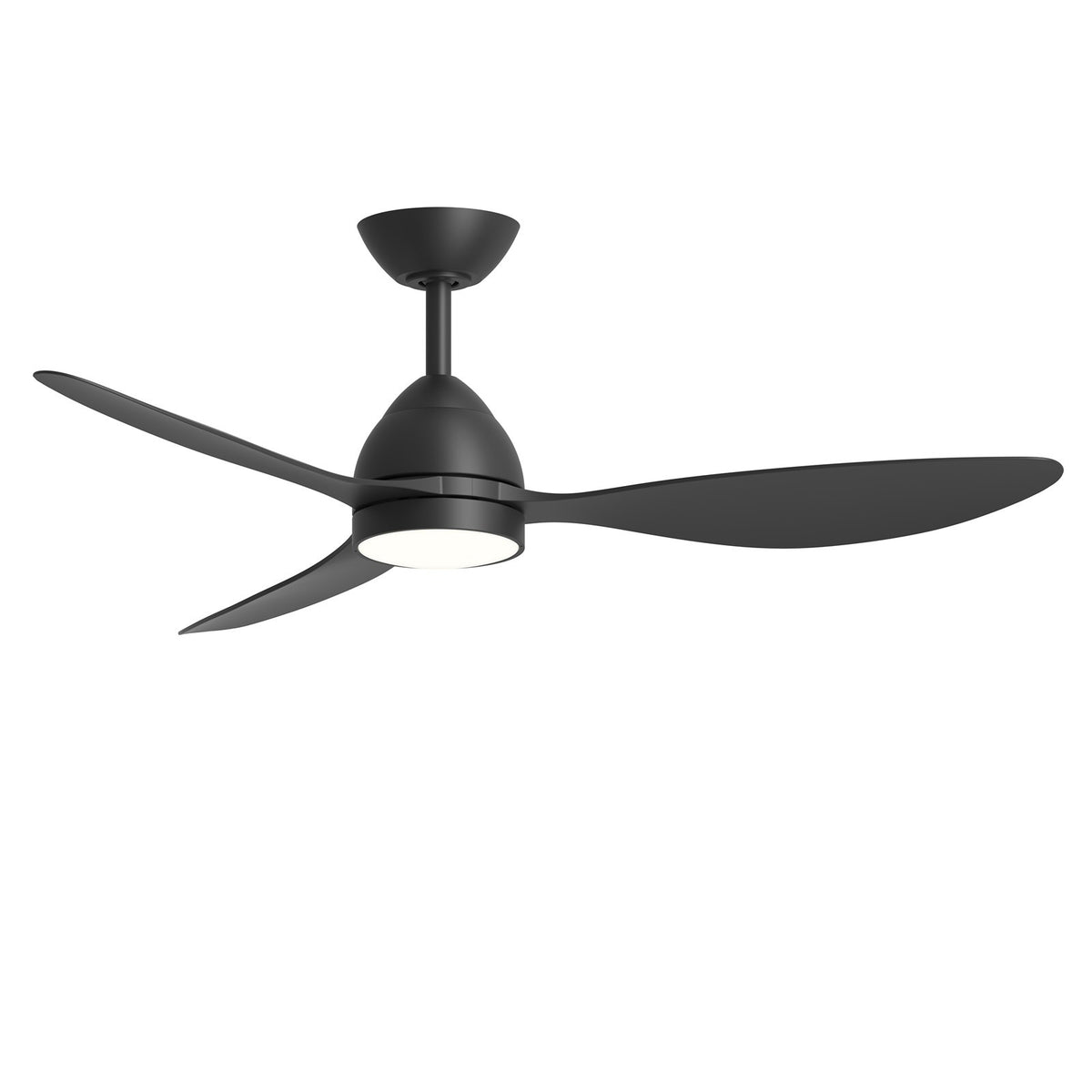 Maxim Lighting Sparrow 52in 1-Light Outdoor Ceiling Fan | Modern Black and White PC | Covered Patio & Porch | 52 x 52 x 14.25 in | Model 88731WTBK