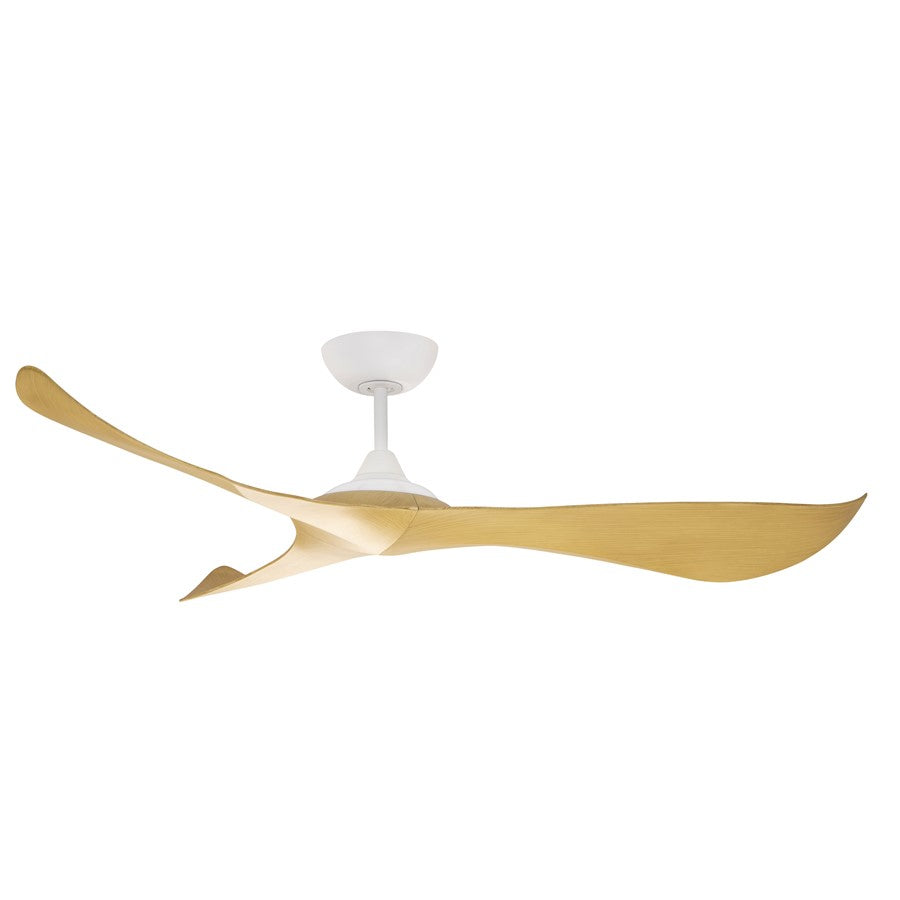 Maxim Keanu 56" Indoor/Outdoor Ceiling Fan, Matte White/Teak - 88754MWTK