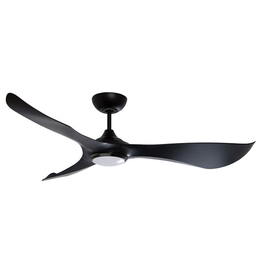 Maxim Lighting Keanu 1 Light Outdoor Ceiling Fan, White/Black