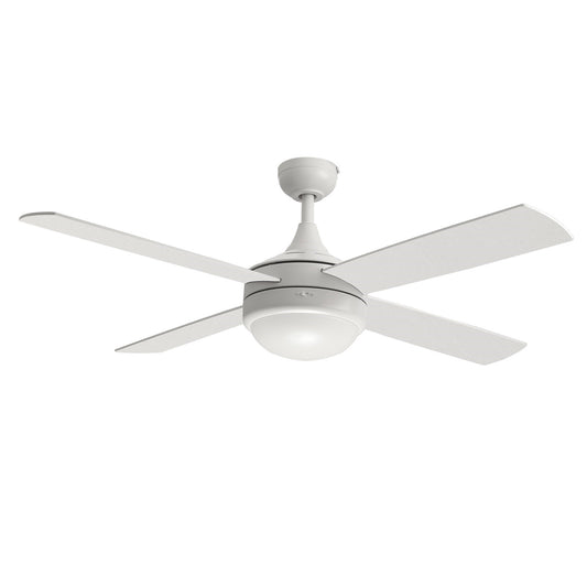 Maxim Lighting Quattro 1 Light 17.5" Indoor Ceiling Fan, Matte White