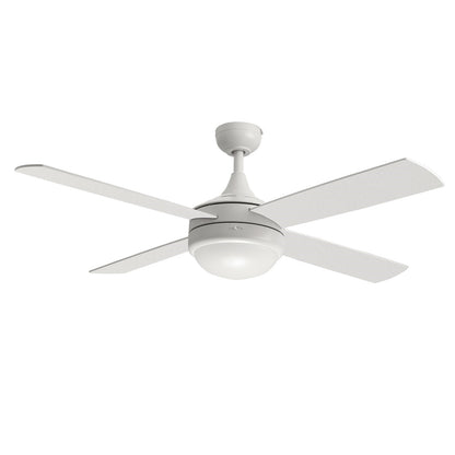 Maxim Lighting Quattro 1 Light 17.5" Indoor Ceiling Fan, Matte White