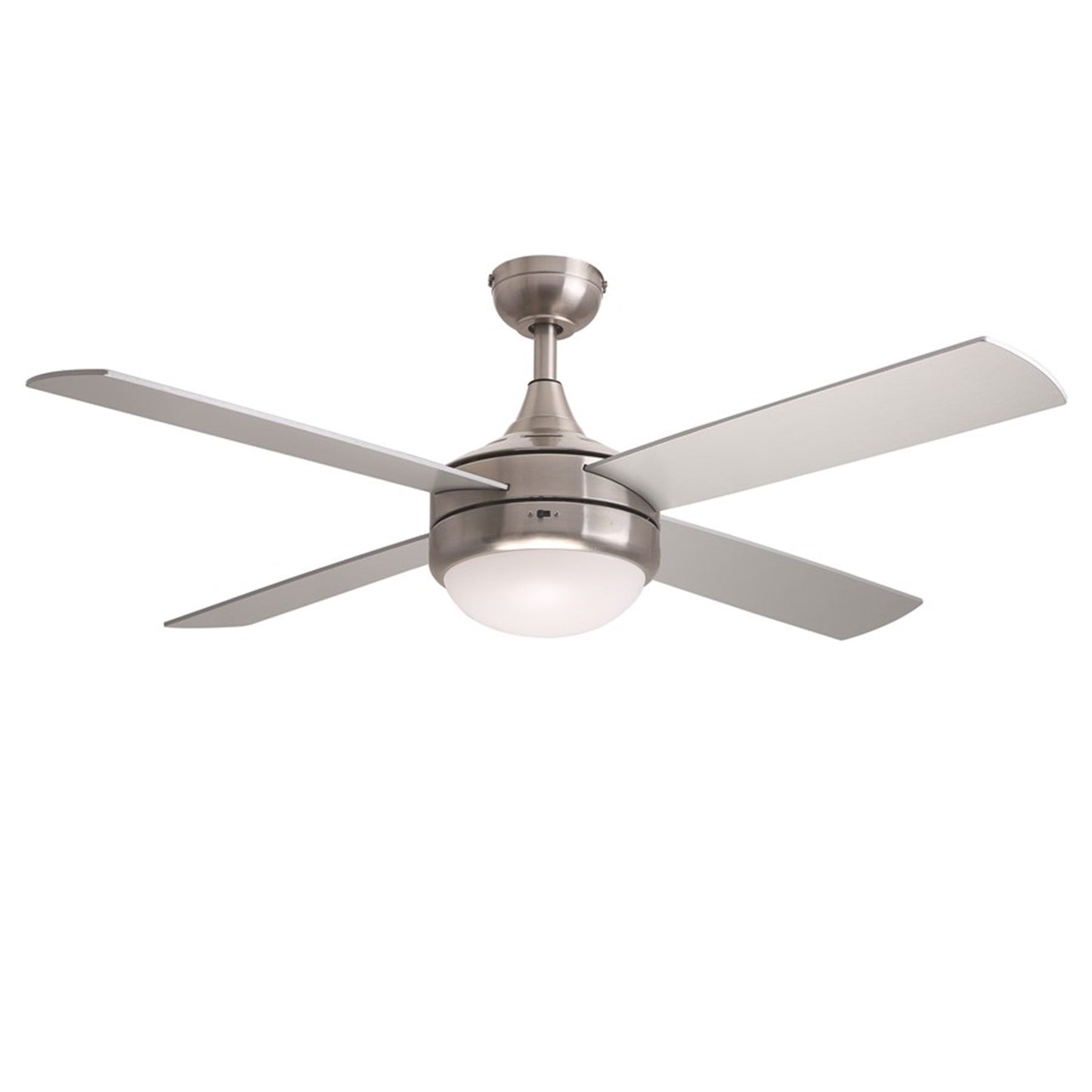 Maxim Lighting Quattro 1 Light 17.5" Indoor Ceiling Fan, Satin Nickel