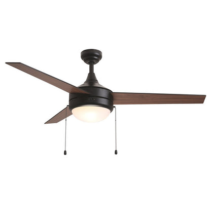 Maxim Lighting Trio 2Lt 17.5" Indoor Ceiling Fan/Pull Chain, Black