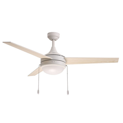 Maxim Lighting Trio 2Lt 17.5" Indoor Ceiling Fan/Pull Chain, Matte Wht