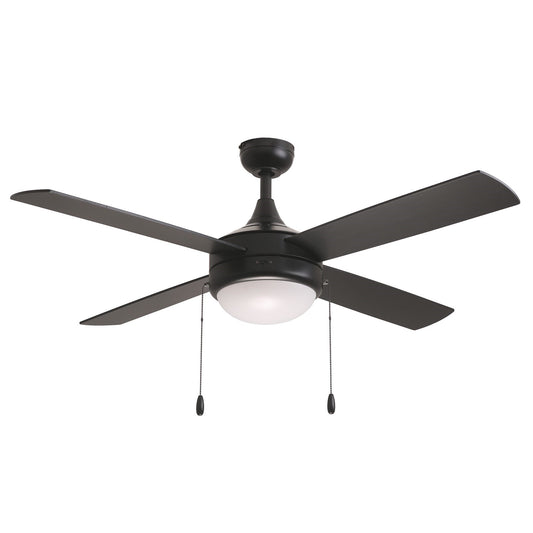 Maxim Lighting Quattro 1 Light Indoor Ceiling Fan, Black