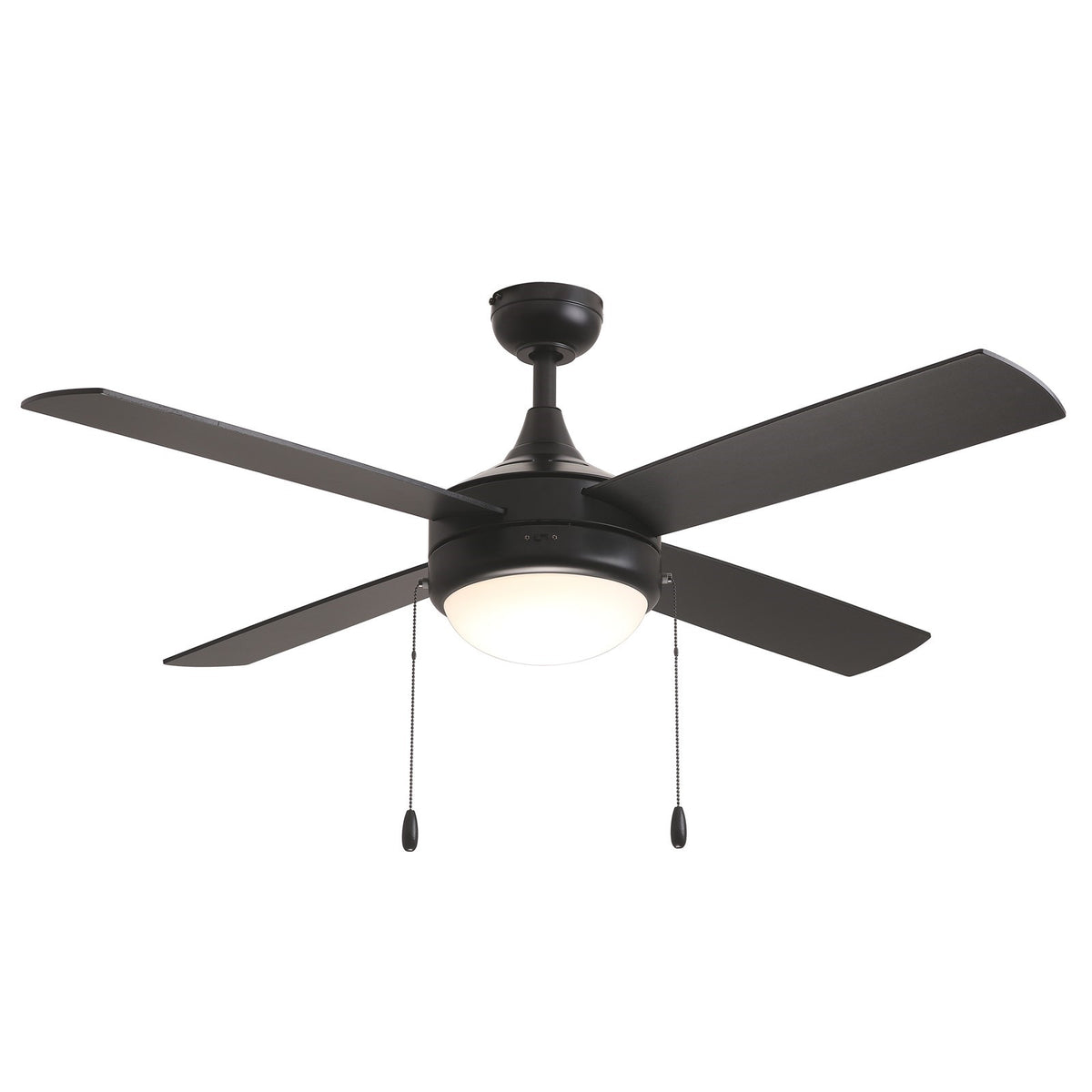 Maxim Lighting Quattro 1 Light Indoor Ceiling Fan, Black