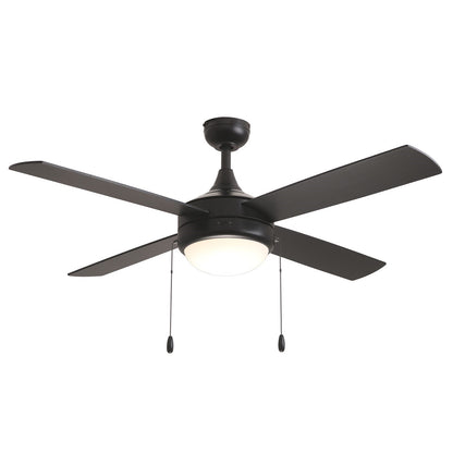 Maxim Lighting Quattro 1 Light Indoor Ceiling Fan, Black