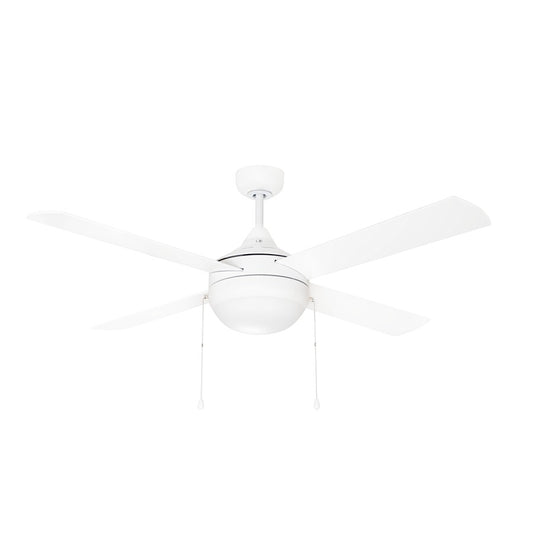 Maxim Lighting Quattro 1 Light Indoor Ceiling Fan, Matte White - 88794MW