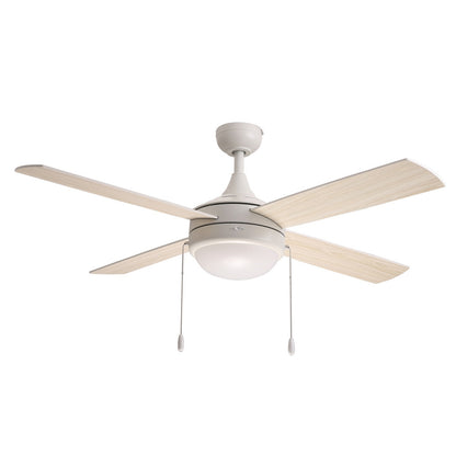 Maxim Lighting Quattro 1 Light Indoor Ceiling Fan, Matte White