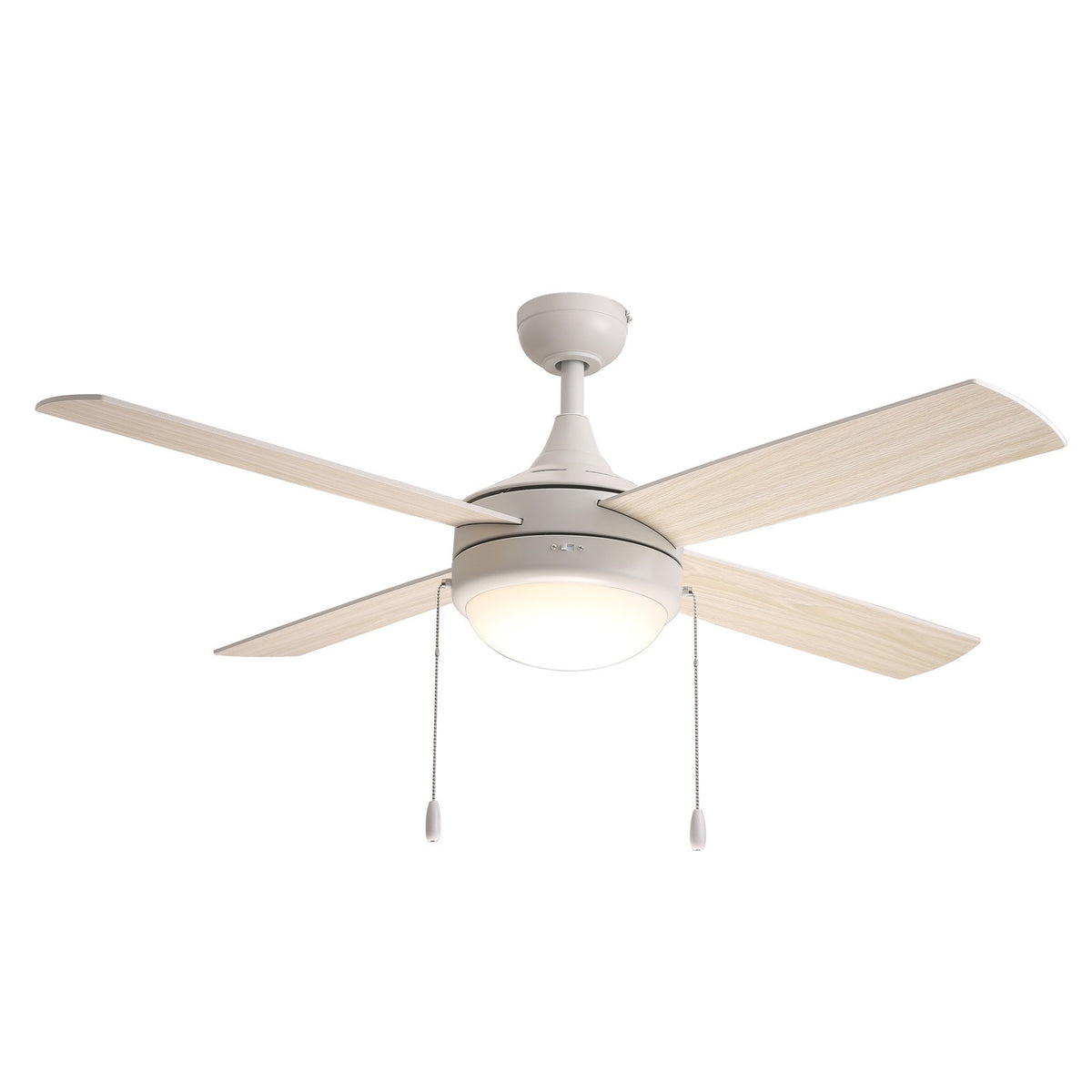 Maxim Lighting Quattro 1 Light Indoor Ceiling Fan, Matte White
