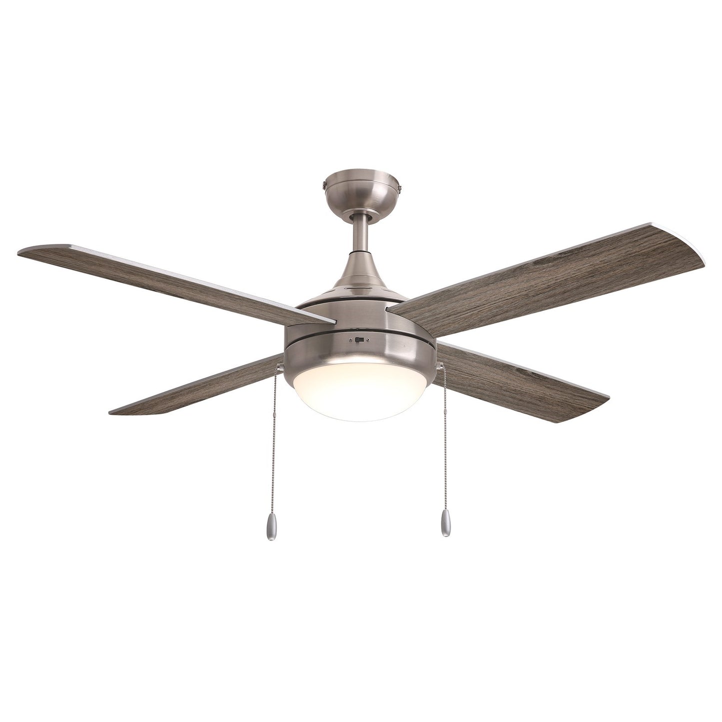 Maxim Lighting Quattro 1 Light Indoor Ceiling Fan, Satin Nickel