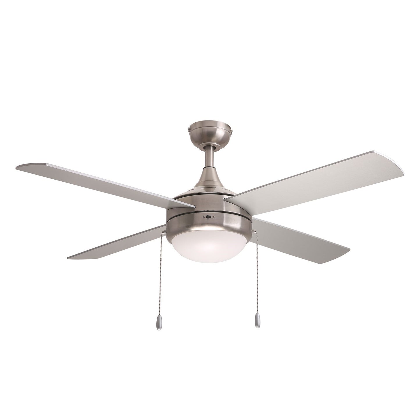 Maxim Lighting Quattro 1 Light Indoor Ceiling Fan, Satin Nickel