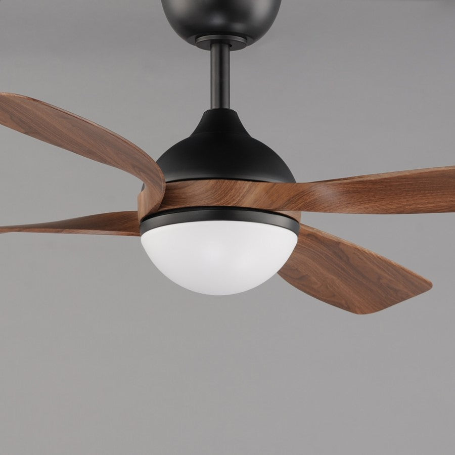Maxim Lighting Bola 1 Light Indoor Ceiling Fan, Walnut/Black