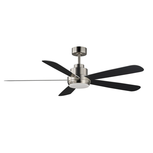 Maxim Lighting Daisies 60in 5-Blade Ceiling Fan | Transitional Satin Nickel Steel | Bedroom & Living Room | 60 x 60 x 17 in, LED | Model 88828SN
