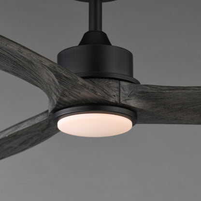 Maxim Lighting Woodwind 1Lt 52" Indoor Ceiling Fan, Blk/Grey//Wht