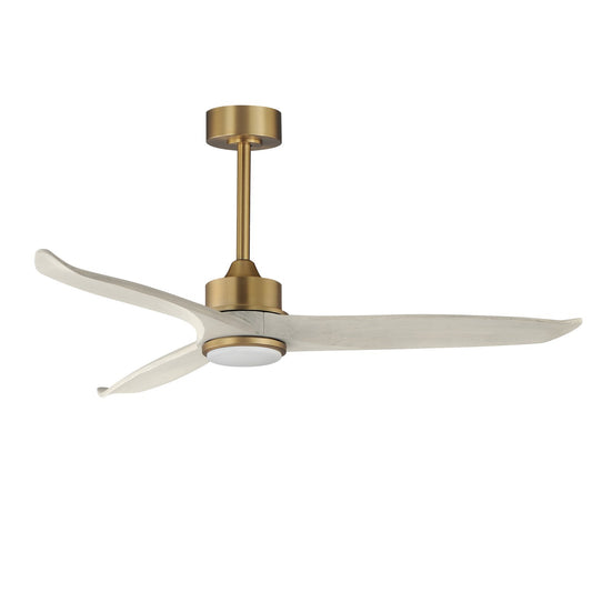Maxim Lighting Woodwind 1Lt 52" Indoor Ceiling Fan, Brass/White
