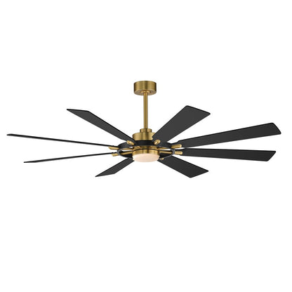 Maxim Lighting Helm 1 Light Indoor Ceiling Fan, Black/Aged Brass - 88878BKNAB