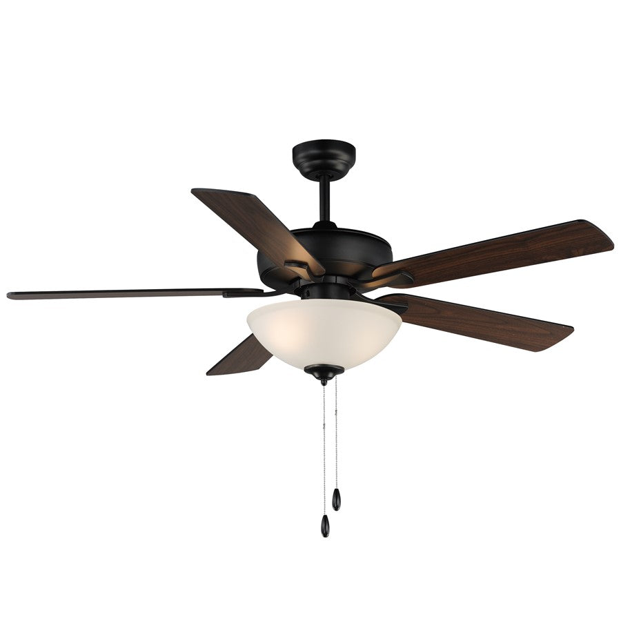 Maxim Lighting Super-Max 2Lt 20" Indoor Ceiling Fan, Black/White - 88936SWBK