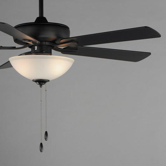 Maxim Lighting Super-Max 2Lt 20" Indoor Ceiling Fan, Black/White - 88936SWBK
