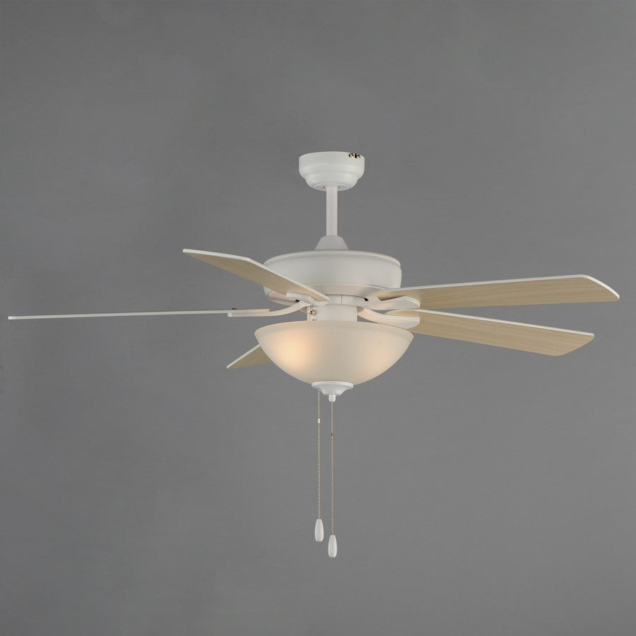 Maxim Lighting Super-Max 2Lt 20" Indoor Ceiling Fan, Matte Wht/Wht