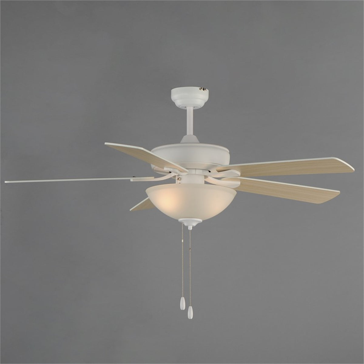 Maxim Lighting Super-Max 2Lt 20" Indoor Ceiling Fan, Matte Wht/Wht