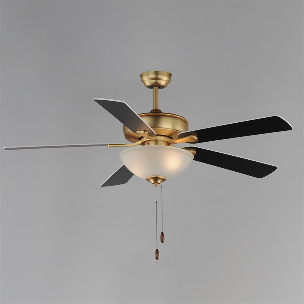 Maxim Lighting Super-Max 2Lt 20" Indoor Ceiling Fan, Brass/White