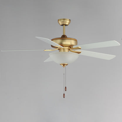 Maxim Lighting Super-Max 2Lt 20" Indoor Ceiling Fan, Brass/White